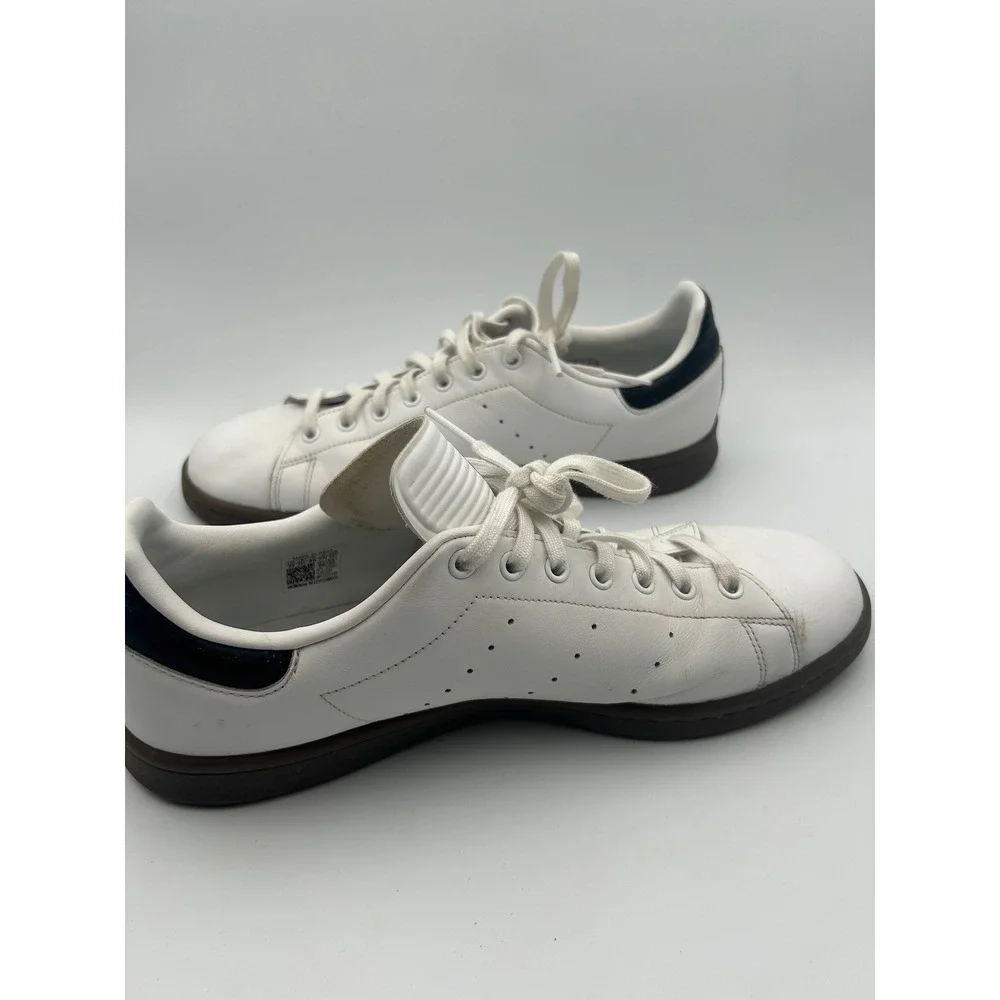 Adidas Stan‎ Smith White Leather Gum Sole Sneakers Mens 13 IG1320 Navy Blue Tab